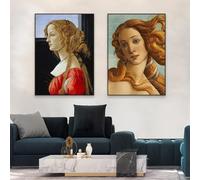 GOSRD Classical Sandro Botticelli Oil Painting Poster Renaissance Art Prints Birth of Venus Canvas Painting Gallery Home Decor(50x70cm-2pcs)