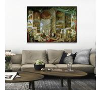 GOSRD Classical Wall Art Poster Gallery of Views Ancient Rome Retro Portrait Oil Painting Prints Giovanni Paolo Panini Canvas Print(40x60CM/Frameless)