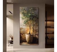 GOSRD Extra Large Olive Tree Canvas Wall Art Painting Modern Olive Tree Artwork Minimalist Prints for Living Room Decoration(50X100cm)