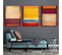 GOSRD Famous Mark Rothko Minimalist Colorful Abstract Art Posters Prints Canvas Painting Wall Art Picture Living Room Home Decor(40x60cm-3Pcs)