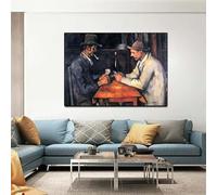 GOSRD famous work reproduction of The Card Players by Paul Cezanne Impressionism figure painting on canvas Prints wall decoration 40x55cm Frameless
