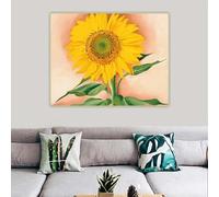 GOSRD Georgia O‘Keeffe Sunflower Canvas Prints Art Oil Painting Artwork Print Picture Decor Home Living Room Decoration 70x100CM Frameless