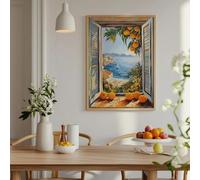 GOSRD Henri Matisse Fauvism Canvas Painting Romantic Scenery Outside The Window Prints Poster for Spring Wall Art Home Decor(30x50CM/Frameless)