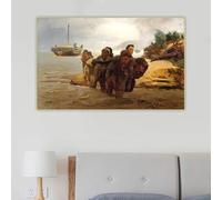 GOSRD Ilya Efimovich Repin《Barge Haulers on the Volga I》Canvas Prints Oil Painting Picture Wall Decor Home Decoration(70x100cm)