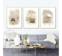 GOSRD Islamic Mosque Posters Print Canvas Painting Wall Art For Room Home Decor(40x60cm-3Pcs)