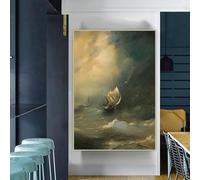 GOSRD Ivan Aivazovsky《Storm On The Ice Ocean》Canvas Prints Art Oil Painting Artwork Decorative Print Picture Home Decoration(40x50cm)
