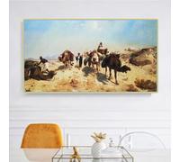 GOSRD Jean-Leon Gerome《Crossing the Desert》Canvas Prints Oil Painting World Famous Artwork Picture Modern Wall Home Decoration(60X120cm)