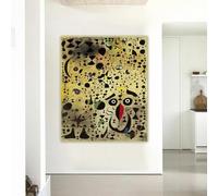 GOSRD Joan Miro《The Beautiful Bird Revealing the to a Pair of Lovers》Surrealism Canvas Prints Oil Painting Home Decoration 30x45cm Frameless