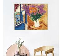 GOSRD Modern Prints Marc Chagall《Flowers By The Window》Canvas Art Oil Painting Artwork Decorative Picture Wall Home Decoration(30x40cm)