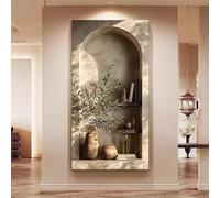 GOSRD Modern Prints Olive Branches Painting Branch Wall Arts Suitable For Bedroom Office Canvas Poster Home Decor(50X100cm/Frameless)