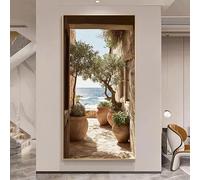 GOSRD Muslim Arabic Wall Art Painting Islamic Eid Ramadan Canvas Poster For Living Room Bedroom Office Home Interior Decoration(80X160cm)