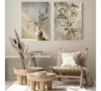 GOSRD Olive Tree Still Life Painting Edition Printing,Mediterranean Plant Wall Art Living Room Decor(40x50cm-2pcs)