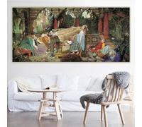 GOSRD Viktor Vasnetsov《The Sleeping Princess》Canvas Prints Oil Painting Vintage Artwork Picture Wall For Room Home Decoration(50x90cm)