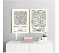 GOSRD William Morris London Underground Wall Art Minimalist Print Canvas Painting Posters for Living Room Modern Home Decor(60x90cm-2Pcs)