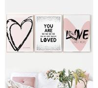 GOSRD You Are So Loved Poster Love To Live Here Quotes Canvas Painting Cute Children Art Prints Kids Room Nursery Decoration(30x45cm-3Pcs)