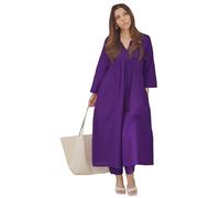 GoSriKi Womens Rayon Viscose Ethnic Co-Order Set Kurta Palazzo Set Stylish Cotton Suit Set for Women, begani, 3XL
