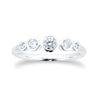 Gossamer 18ct White Gold 0.50cttw Five Stone Diamond Ring - Ring Size K