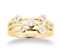 Gossamer 18ct Yellow Gold 0.45cttw Diamond Ring - Ring Size P