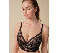 Gossard Encore Padded Longline Bra, Black/Nude, Size 36C, Women Black/Nude