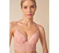 Encore Padded Longline Plunge Bra - Cream Gossard Cream 32F