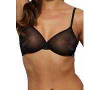 Gossard Bra Glossies Sheer Underwired Moulded Plunge Non-Padded – Black 38FF UK