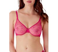 Gossard Womens Glossies Lace Moulded Bra - Hot Pink Elastane - Size 34B