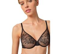 Gossard Womens Glossies Lace Sheer Bra Size 32DD in Black Lace Non-Padded Underwired