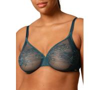 Gossard Glossies Lace Non Padded Moulded Sheer Bra Dark Green 38E