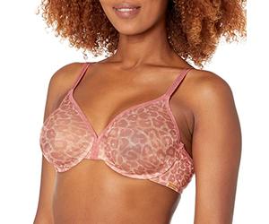 Gossard Glossies Leopard 13101-BPT Women's Blush Print Non-Padded Underwired Full Cup Bra 32D