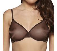 Gossard Glossies Non Padded Moulded Sheer Bra Rich Brown 36C