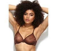 Gossard Glossies Non Padded Moulded Sheer Bra Rich Brown 36C