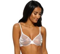 Gossard Women's Glossies Sheer U/Wired Bra, White, 38 38FF UK