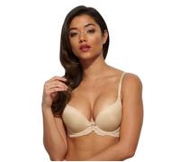 Gossard Women's 7705 Superboost Underwired Lace Plunge T-Shirt Bra, Beige, 30 G