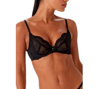Gossard Womens Superboost Lace Plunge Bra - Black Polyamide - Size 36E