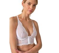 Gossard Women's Superboost Lace Deep V Bralet Plunge Bra, White, 42C