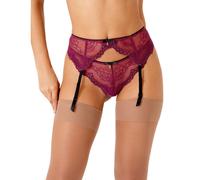 Gossard Superboost Lace Suspender Belt - Purple Potion - L - 14