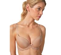 Gossard Women's 7705 Superboost Underwired Lace Plunge T-Shirt Bra, Beige, 34 G