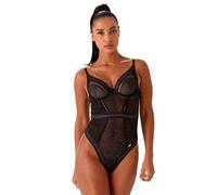 Gossard Women's Contradiction Plunge Body Shapewear Bodysuit, Black/Silver, 30D