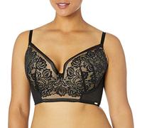 Gossard Women's Encore Padded Longline Bra, Black/Nude, 34DD