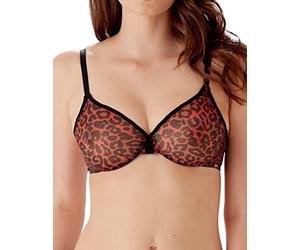 Gossard Women's Glossies Animal Print Bra Black/Red 30D