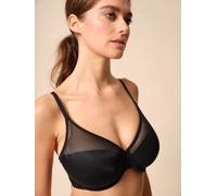 Gossard Women's Glossies High Apex Light Padded Bra, Opaque, Black, 34F