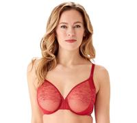 Gossard Womens Glossies Lace Moulded Bra - Raspberry Blush - Red Polyamide - Size 34A