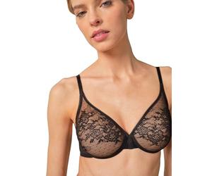Gossard Women's Glossies Lace Sheer Bra Molded, Black (Black), 38F