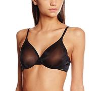 Gossard Women's Glossies Sheer U/Wired Bra, Black, 38 38FF UK