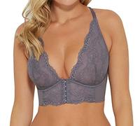 Gossard Women's Superboost Lace Deep V Bralet, Platinum, 34D