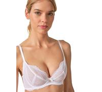 Gossard Women's Superboost Lace Non Padded Plunge Bra, Sheer, White, 34C