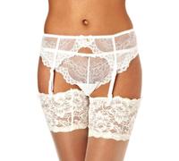 Gossard Women's Superboost Lace Non-padded Plunge Bra Thong, White, L UK