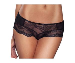 Gossard Women's Superboost Lace Padded Plunge Bra Briefs, Black, XL UK