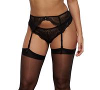 Gossard Women's Superboost Lace Suspender Garter Belt, Black, Medium