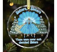 Gossby Gift for Sister - Sister Decoration - Sister Gift from Sister - White Sister Decor - Gift Sister in Law, Women Best Friend - Car Hanging Decoration Ornament - Wine Bottle Decor